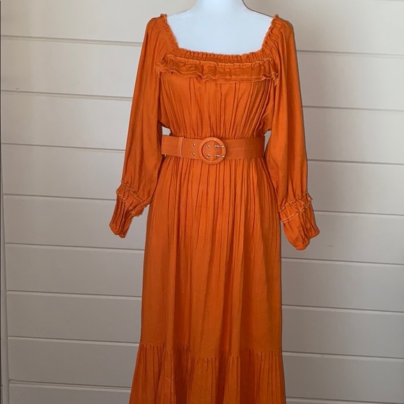 Nicholas Pleated Prairie Dress Size 8 Australian Designed - Picture 4 of 16